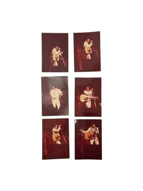 Elvis Presley 3.5 x 4.75 1970s Concert Photos Candid Snapshots Original Lot Of 6